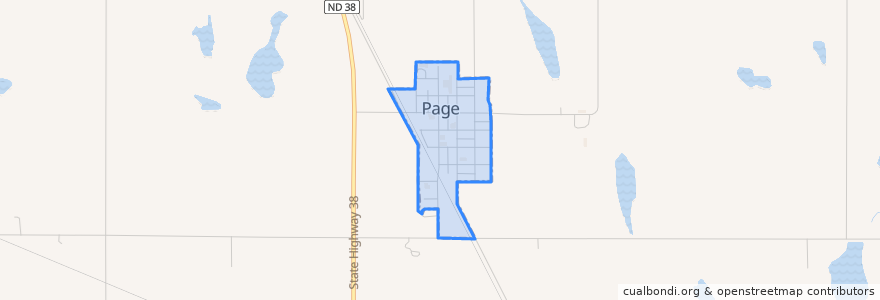 Mapa de ubicacion de Page.