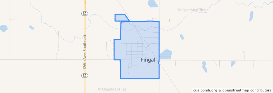 Mapa de ubicacion de Fingal.
