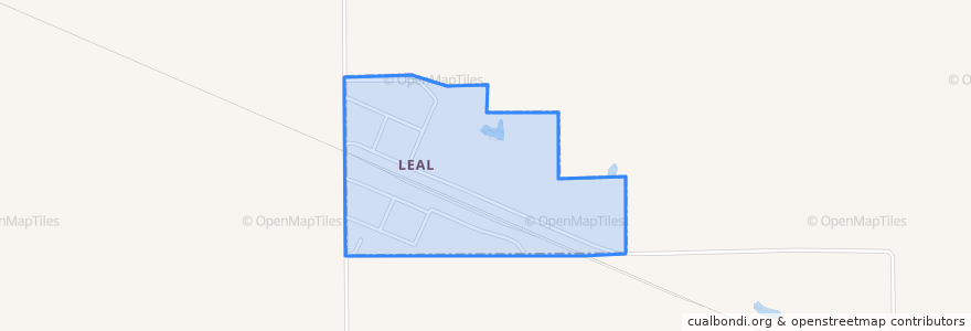 Mapa de ubicacion de Leal.