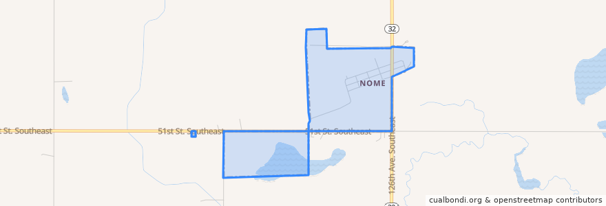 Mapa de ubicacion de Nome.