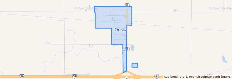 Mapa de ubicacion de Oriska.