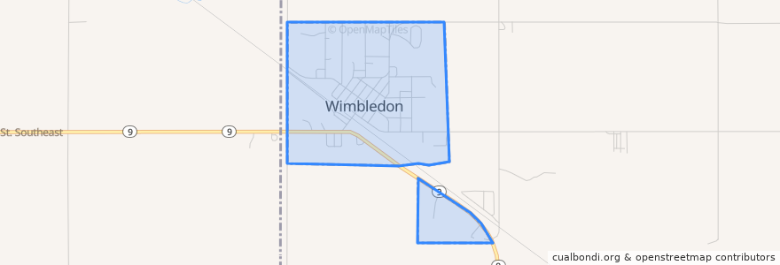 Mapa de ubicacion de Wimbledon.