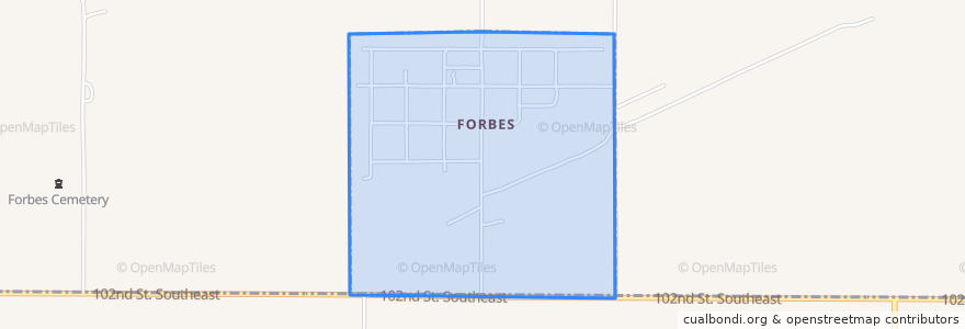 Mapa de ubicacion de Forbes.
