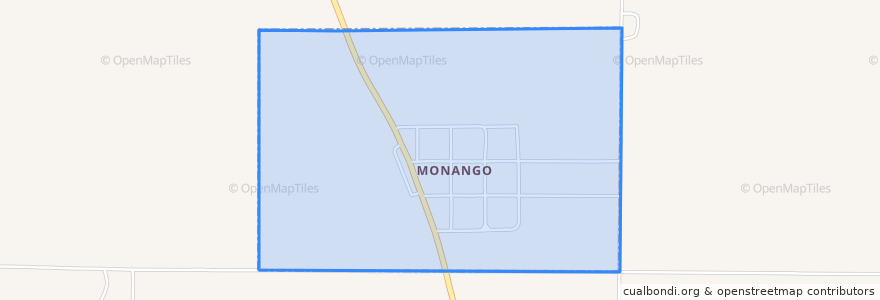 Mapa de ubicacion de Monango.