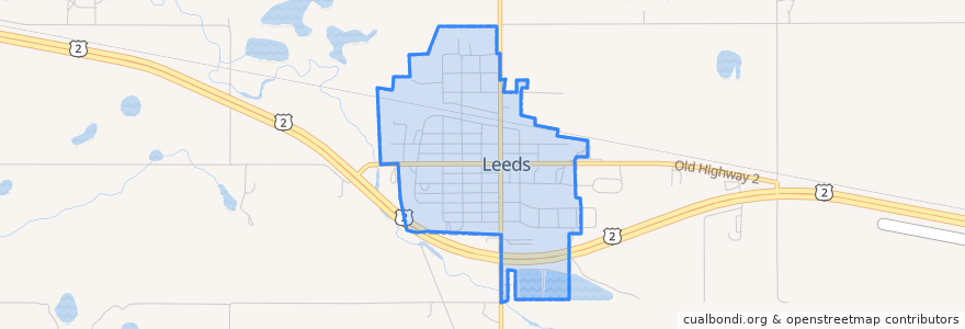 Mapa de ubicacion de Leeds.