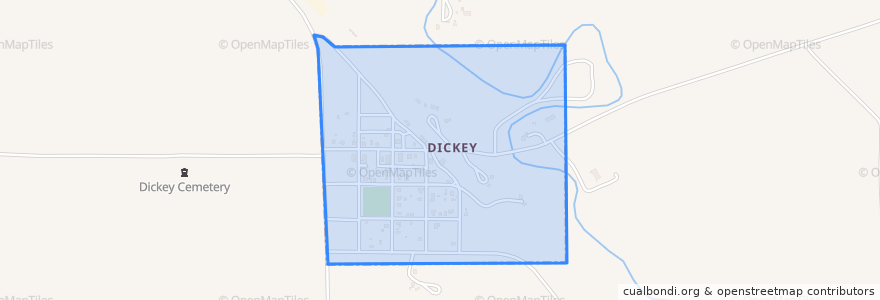 Mapa de ubicacion de Dickey.