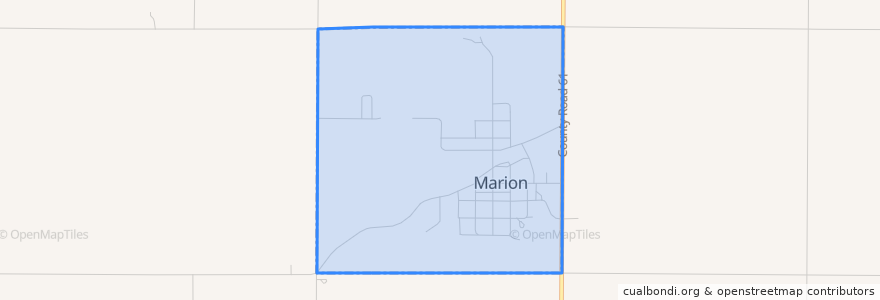 Mapa de ubicacion de Marion.