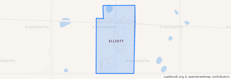 Mapa de ubicacion de Elliott.