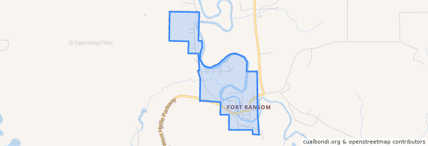 Mapa de ubicacion de Fort Ransom.