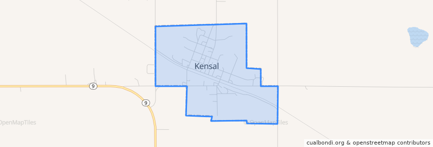 Mapa de ubicacion de Kensal.