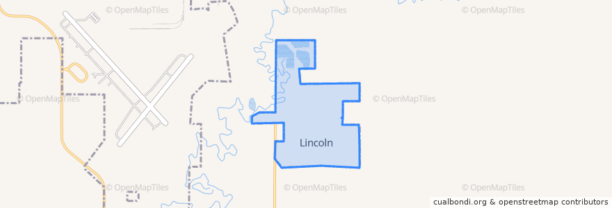 Mapa de ubicacion de Lincoln.