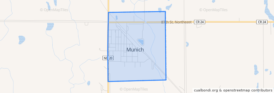 Mapa de ubicacion de Munich.