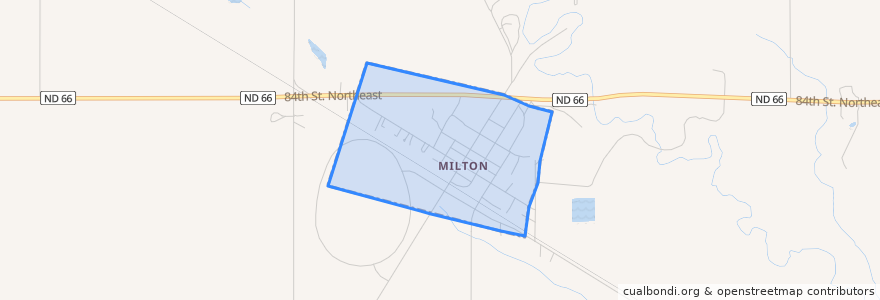 Mapa de ubicacion de Milton.