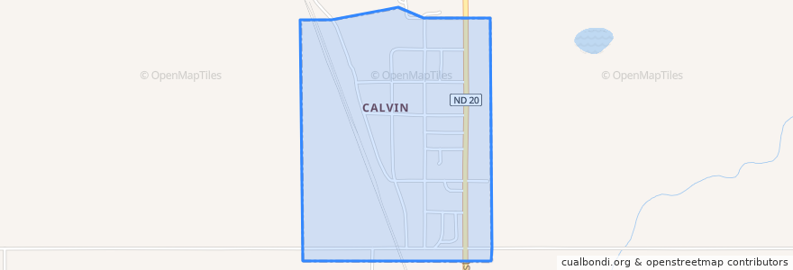 Mapa de ubicacion de Calvin.