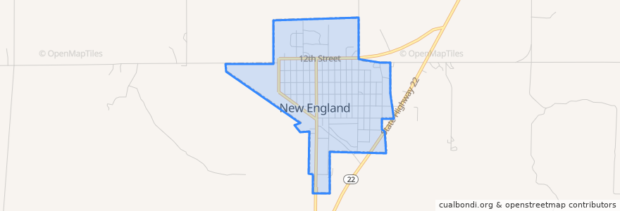 Mapa de ubicacion de New England.