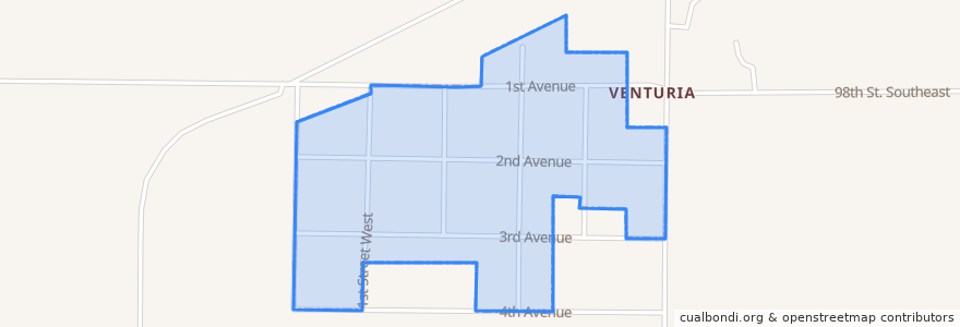 Mapa de ubicacion de Venturia.