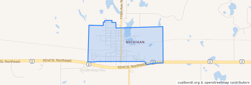 Mapa de ubicacion de Michigan City.