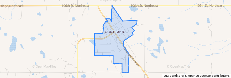 Mapa de ubicacion de St. John.