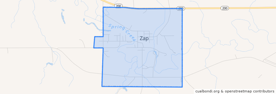 Mapa de ubicacion de Zap.