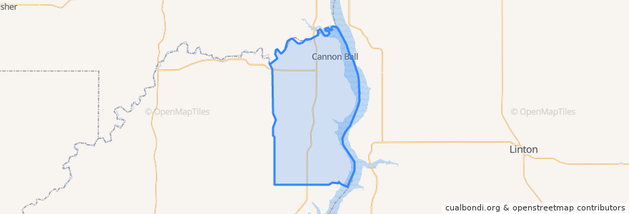 Mapa de ubicacion de Cannon Ball.