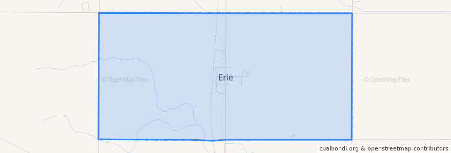 Mapa de ubicacion de Erie.