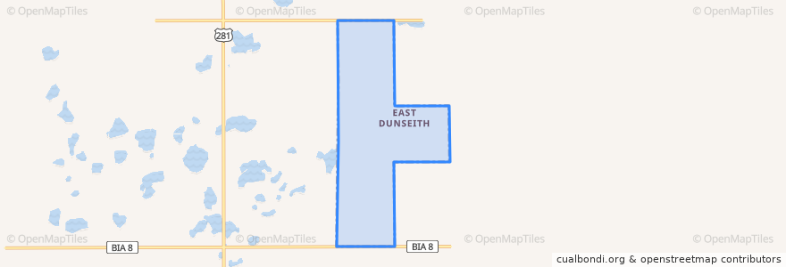 Mapa de ubicacion de East Dunseith.