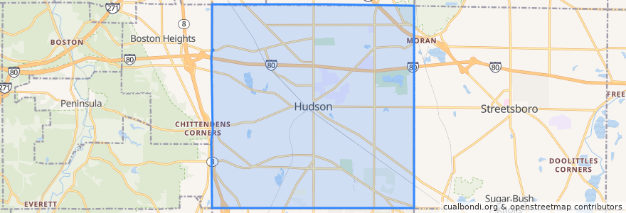 Mapa de ubicacion de Hudson.