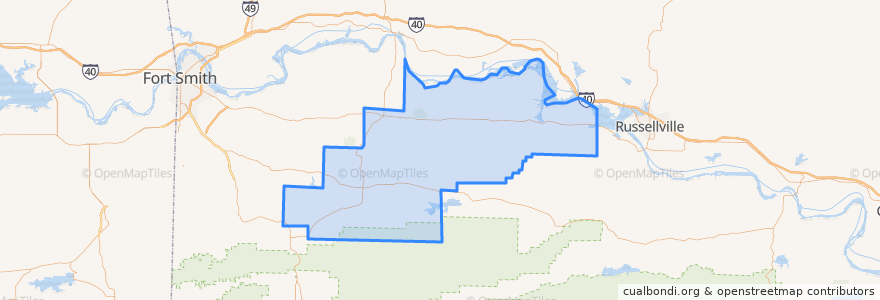 Mapa de ubicacion de Logan County.