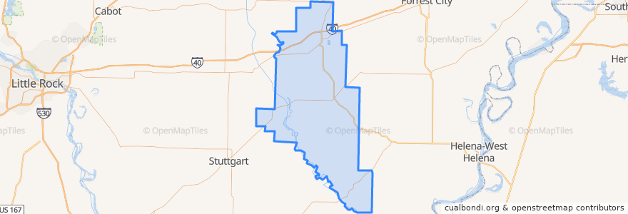 Mapa de ubicacion de Monroe County.