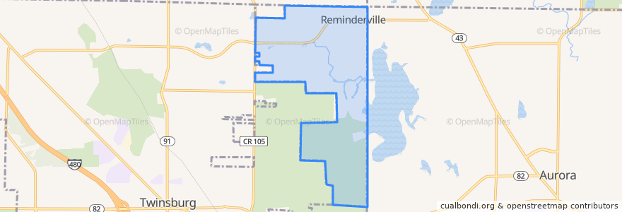 Mapa de ubicacion de Reminderville.