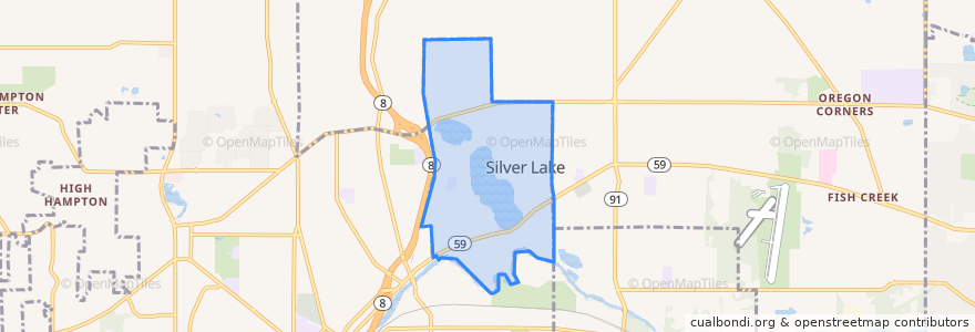 Mapa de ubicacion de Silver Lake.