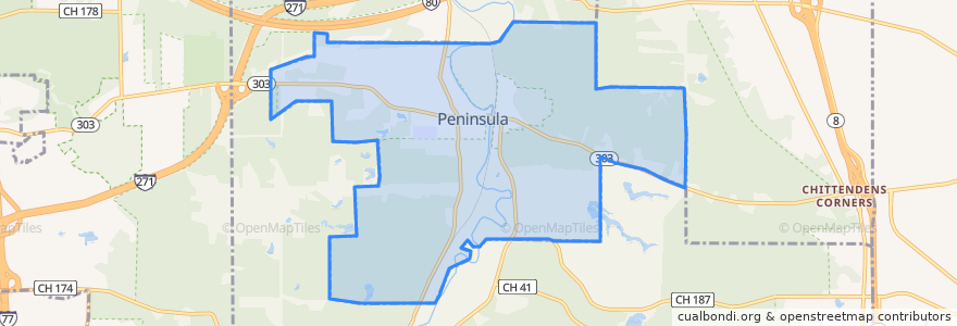 Mapa de ubicacion de Peninsula.