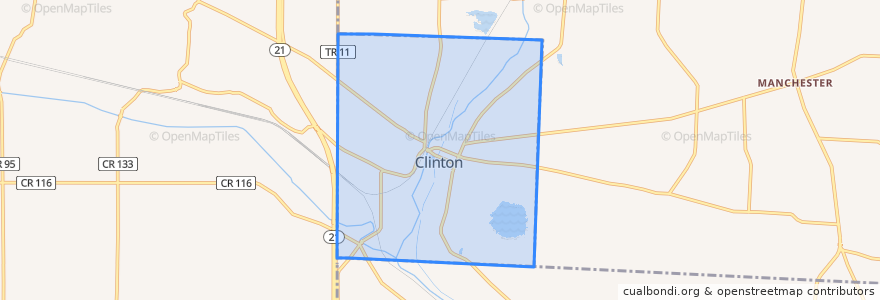 Mapa de ubicacion de Clinton.