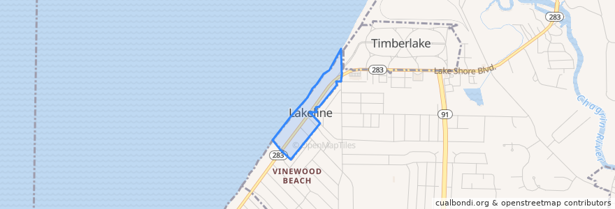Mapa de ubicacion de Lakeline.