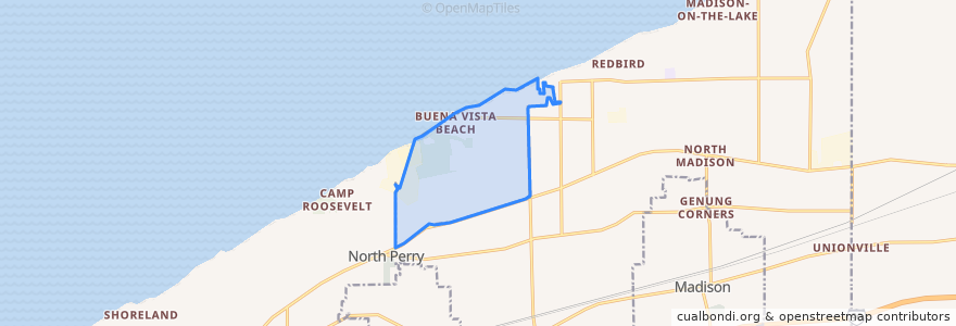 Mapa de ubicacion de North Perry.