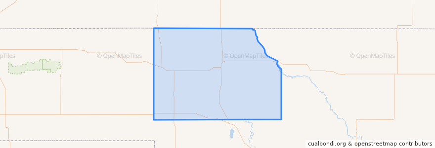 Mapa de ubicacion de Harper County.