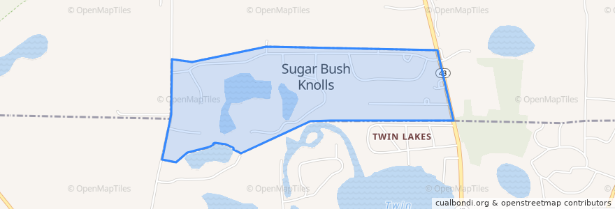 Mapa de ubicacion de Sugar Bush Knolls.