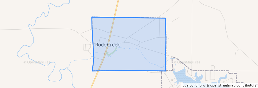 Mapa de ubicacion de Rock Creek.