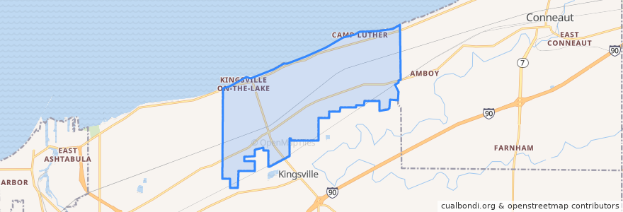 Mapa de ubicacion de North Kingsville.