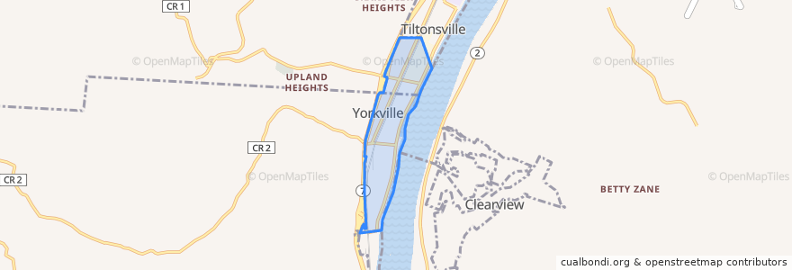 Mapa de ubicacion de Yorkville.