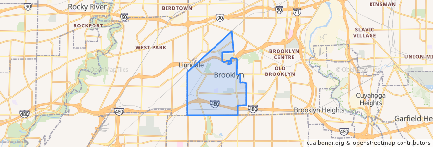 Mapa de ubicacion de Brooklyn.