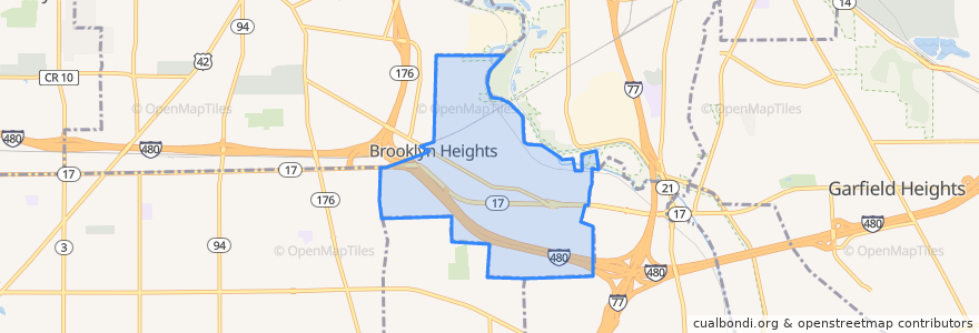 Mapa de ubicacion de Brooklyn Heights.