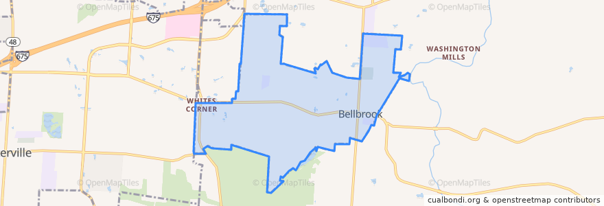 Mapa de ubicacion de Bellbrook.