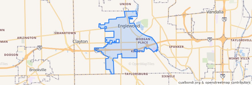 Mapa de ubicacion de Englewood.