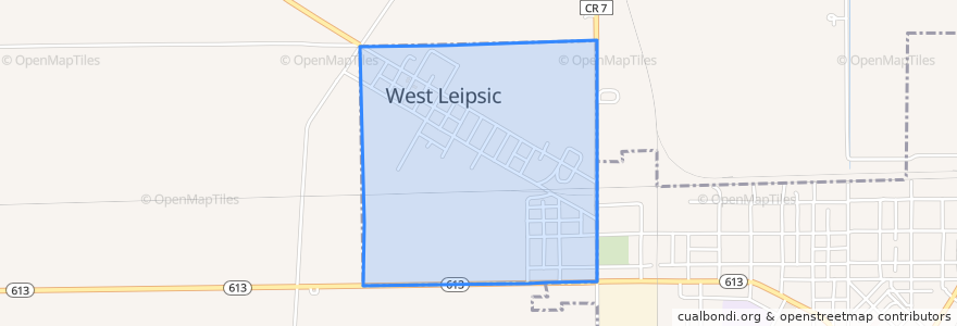 Mapa de ubicacion de West Leipsic.
