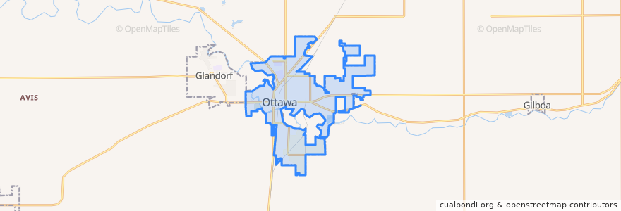 Mapa de ubicacion de Ottawa.