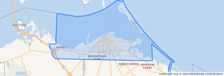 Mapa de ubicacion de Sandusky.