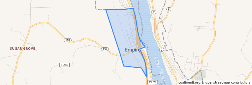 Mapa de ubicacion de Empire.