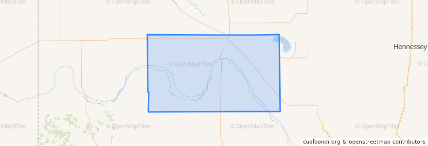 Mapa de ubicacion de Dewey County.