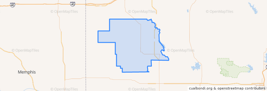 Mapa de ubicacion de Greer County.